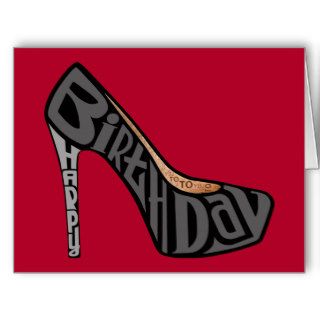 Happy Birthday High Heel Shoe Oversized Card