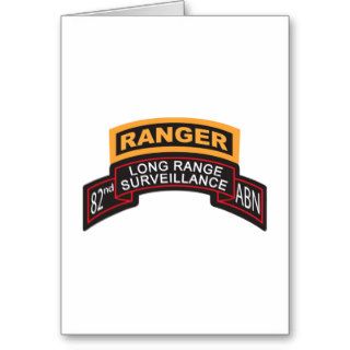 82nd Airborne LRS Scroll, Ranger Tab Greeting Card