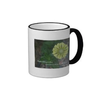 Inspirational gift ideas coffee cups yellow zinnia coffee mugs