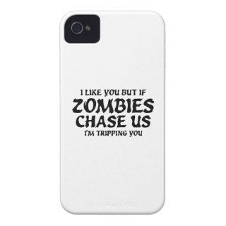I Like You But If Zombies Chase Us Case Mate iPhone 4 Cases