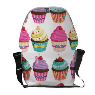 Cupcake Pattern Messenger Bag