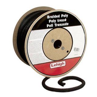 Lehigh Secure Line BKSBP582 Solid Braid Polypropylene Derby Rope, 5/8 Inch by 200 Foot, Black    