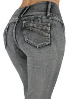 Diamante Style DJ1 P C582   High waist Colombian style Butt lift stretch denim Boot Leg jeans Size 0