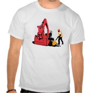 mechanical excavator digger construction worker shirts