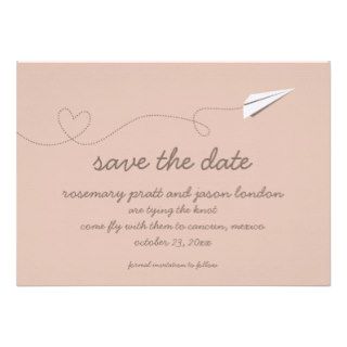 Paper Airplane Save the Date Invites
