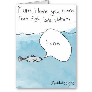 Fish related Happy Mothers Day Card