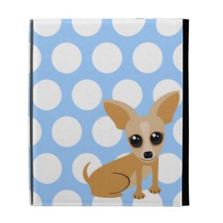 Personalizable Tan Chihuahua iPad Folio Cover