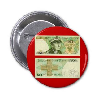 Poland Banknote 50 zloty Button