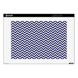 Chevron Stripes Background // Navy Blue Denim Decal For Laptop