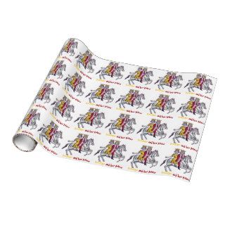 Vintage Germany, Old German Flag and Parading Kids Gift Wrapping Paper