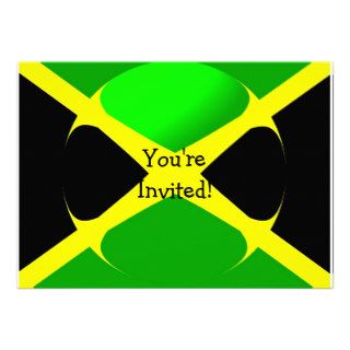 Jamaican Flag With Bubble Invitation