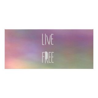 Girly Pink & Green Live Free Dreamy Clouds Rack Cards