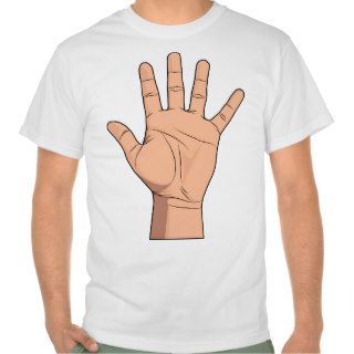 High Five Open Hand Sign Five Fingers Gesture Shirt