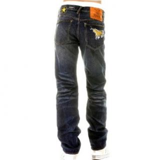 Yoropiko Fujitsu washed denim jeans YORO3972 at  Mens Clothing store