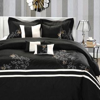 Park Avenue Black/white 8 piece Comforter Set Comforter Sets