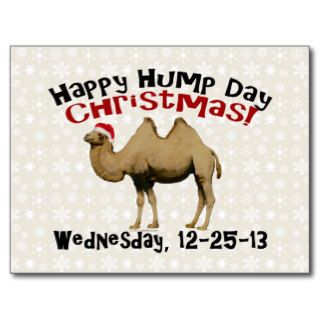 Happy Hump Day Christmas Funny Wednesday Camel Post Cards