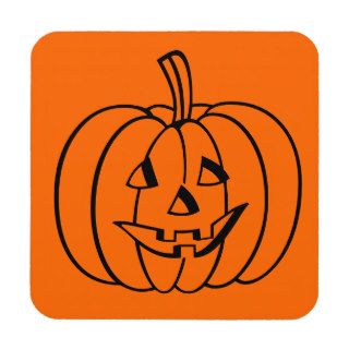 Halloween coasters  pumpkin head carving