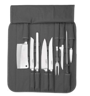 BergHOFF Forged Grey Soft Grip Knife Wrap, 10 Piece Boxed Knife Sets Kitchen & Dining