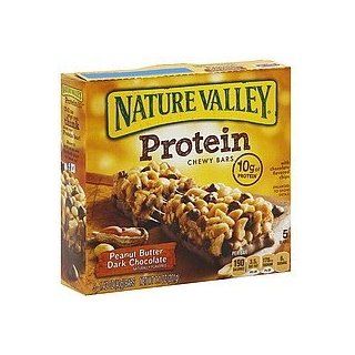 Nature Valley Protein Chewy Bars Peanut Butter & Dark Chocolate Flavored, 1 Box  5 Bars (2 Pack)  Granola And Trail Mix Bars  Grocery & Gourmet Food