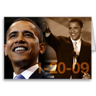 Greeting Card Barack Obama  1 20 09