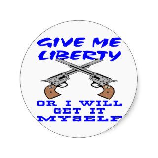 White Give Me Liberty Get Myself Stickers