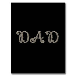 Dad 3D Style Sandstone Lettering Gift Item Post Cards