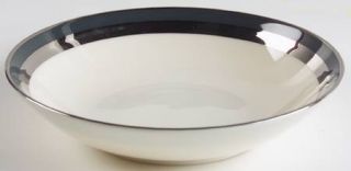 Gorham Black Contessa Coupe Cereal Bowl, Fine China Dinnerware   Black&Platinum