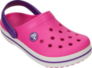Childrens Crocs Crocband   Neon Magenta/Neon Purple Clogs