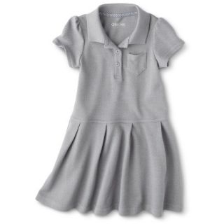 Cherokee Girls School Uniform Short Sleeve Knit Tennis Dress   Heather Grey XL