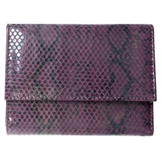 Brandio Women's Purple Snake Print Leather Wallet Women's Wallets