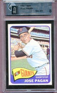 1965 Topps #575 Jose Pagan Giants GAI 8 NM/MT 70503 Kit Young Cards Sports Collectibles