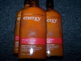 Lot of 3 Bath & Body Works Aromatherapy Energy Orange Ginger Body Lotion 6.5 Fl Oz Each (Orange Ginger)  Beauty