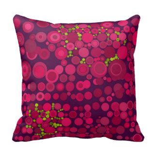 Modern Style Abstract Dots Deep Pink Cushions Pillow
