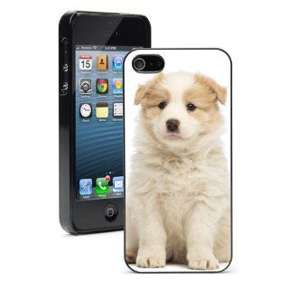 Apple iPhone 4 4S 4G Black 4B759 Hard Back Case Cover Color Cute Border Collie Puppy Cell Phones & Accessories