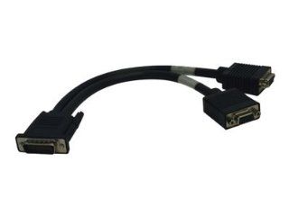 Tripp Lite   VGA cable   DMS 59 (M)   HD 15 (F)   1 ft   molded   black   for P/N P576 001   Electronics