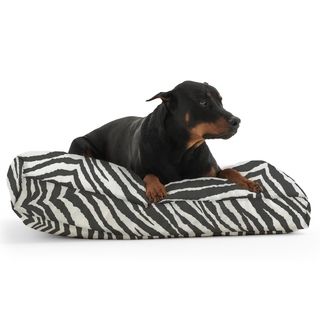 DogSack Rectangle Memory Foam Black/ White Zebra Stripe Twill Pet Bed PetSack Other Pet Beds