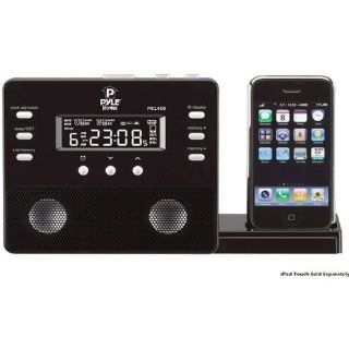 Pyle Enhanced iPod/iPhone Alarm Clock Speaker System w/ AM FM Radio and Remote Control (Black)   Players & Accessories