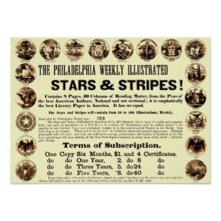 Philadelphia Weekly 1918 Stars & Stripes Newspaper Poster