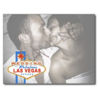 Las Vegas Wedding Sign Save the Date Postcard