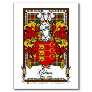 GIbson Family Crest Postcards