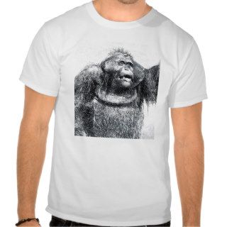 Vintage Gorilla primate drawing sketch design Tee Shirts
