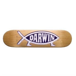 Darwin Evolution Ichthys Symbol Jesus Fish Skateboard Deck