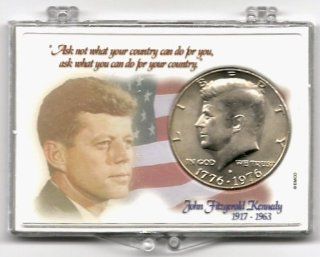 1976 D Kennedy Half Dollar in Commemorative Display Case 
