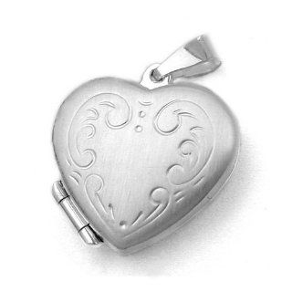 Schmuck Juweliere locket, heart, diamond cut, silver 925 Locket Necklaces Jewelry
