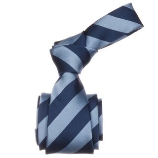 Republic Men's Blue Striped Microfiber Neck Tie Republic Ties