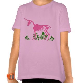Pink Unicorn Skeleton T Shirts