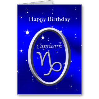 Happy Birthday Capricorn Greeting Card