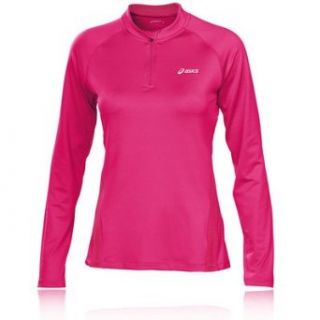 ASICS VESTA Women's Long Sleeve Half Zip Running Top   X Small   Pink Clothing