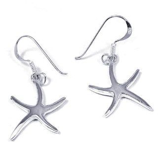 Dancing Starfish 925 Silver Dangle Earrings Jewelry