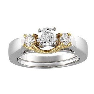 1/3 Ct Tw Diamond Solitaire Enhancer by US Gems, Size 6 Rings Jewelry